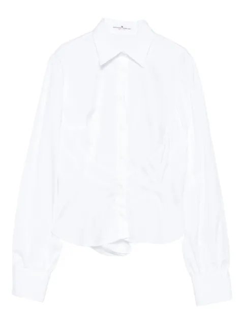Ermanno Scervino ruched-panel collared shirt White D472K339BQP