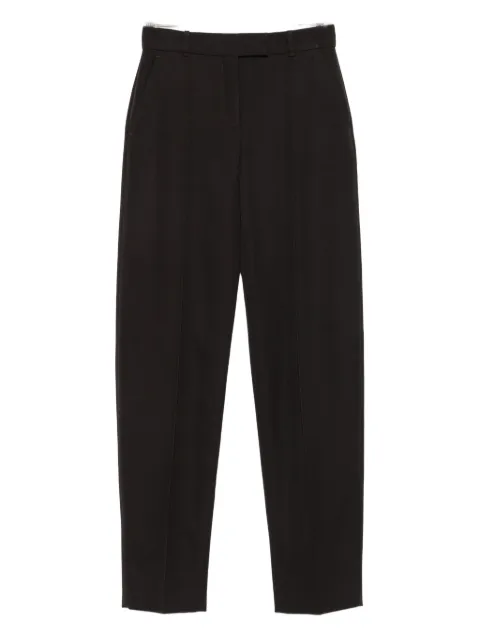 Alexander McQueen pressed-crease tailored trousers Brown 826967QJAFG
