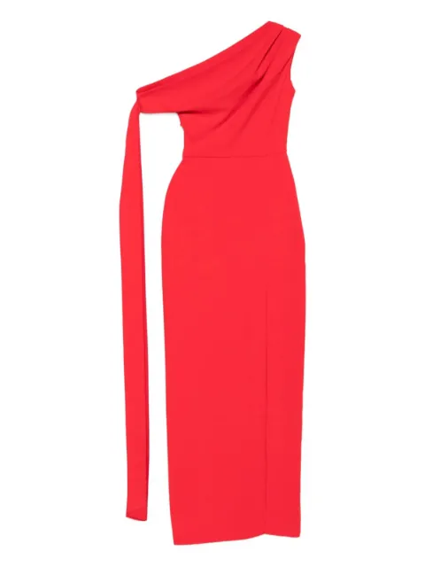 Solace London Irina one-shoulder maxi dress Red OS45020