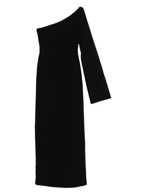 Solace London Alina one-shoulder maxi dress Black OS45029