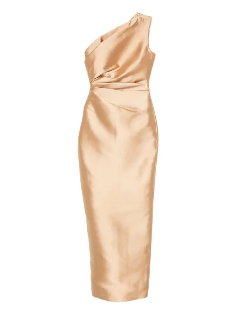 Solace London Kira one-shoulder maxi dress Neutrals OS37025