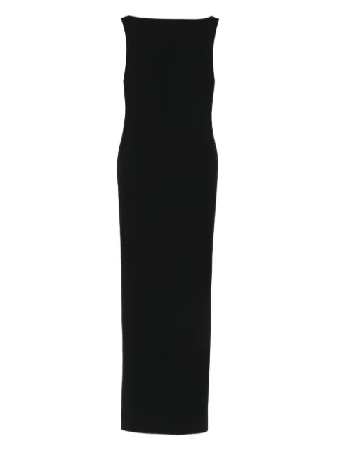 Solace London Imogen boat-neck maxi dress Black OS45002