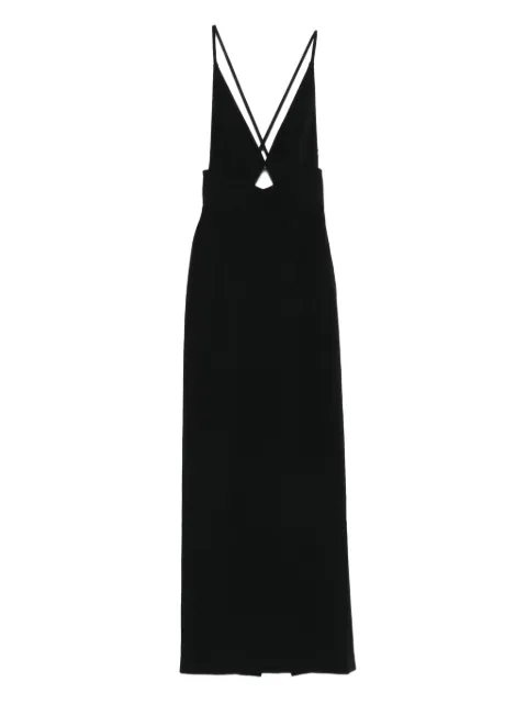 Solace London Milly cross-back maxi dress Black OS45030