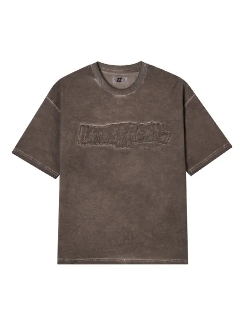 izzue Embroidered-logo cotton T-shirt Brown IZXTEM00194X