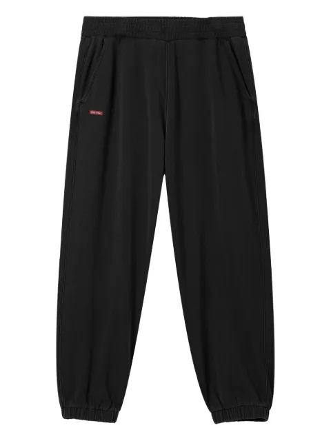 izzue elasticated-cuff cotton track pants Black IZXPTM00337X