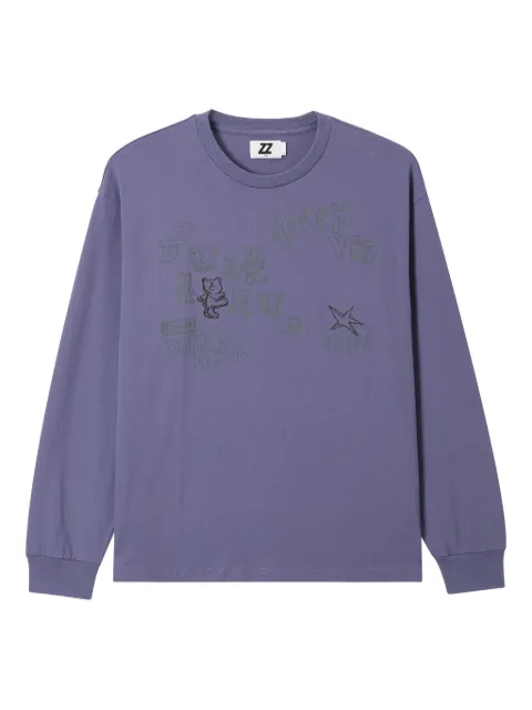 izzue graphic-print sweatshirt Purple IZXLTM00154X