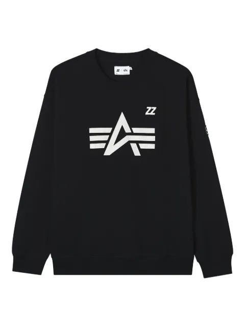 izzue logo-printcrew neck sweatshirt Black IZXSWM00347X