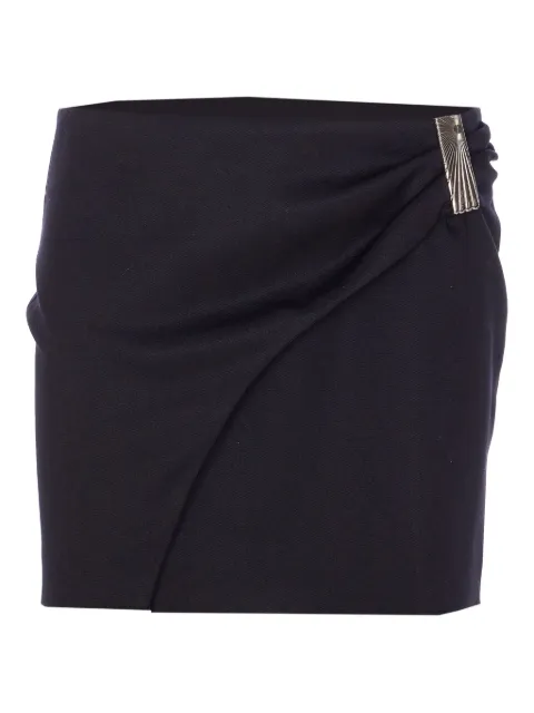 The Attico draped plaque-embellished skirt Blue 251WCR00144WWW061AA