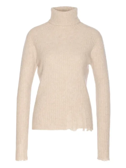 Uma Wang high-neck ribbed cashmere sweater Neutrals UK7151