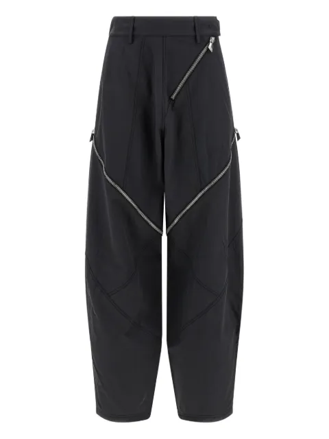 The Attico zip-details tapered trousers Black 251WCP00275CCC118AA