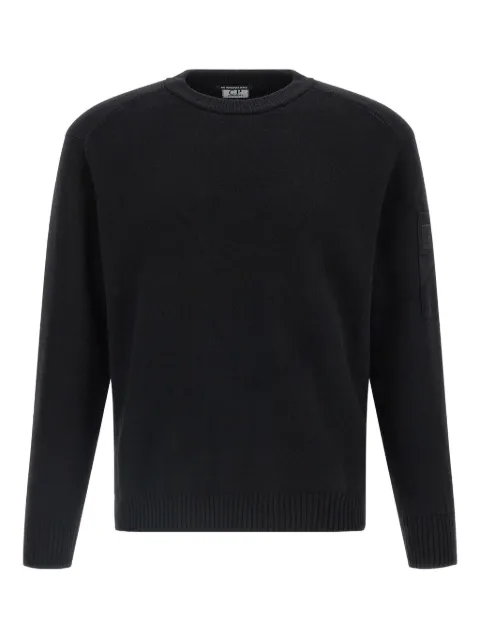 C.P. Company logo-patch crewneck sweater Black 19CLKN060A110427A999