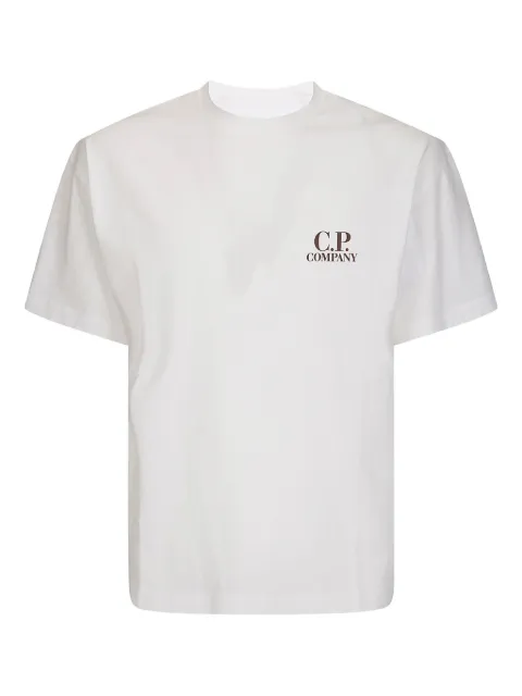 C.P. Company logo-print short-sleeve T-shirt White 19CMTS103A005100W