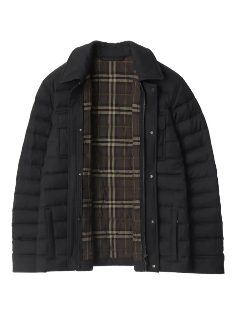 Burberry two-way zip-closure padded jacket Black 8113817
