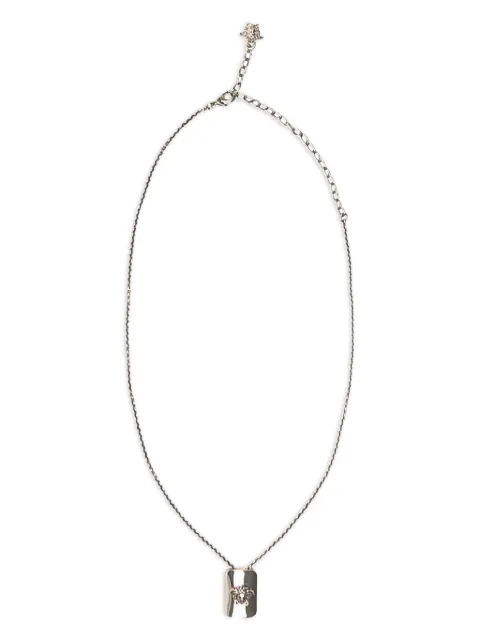 Versace Medusa-plaque necklace Grey 10215881A00620