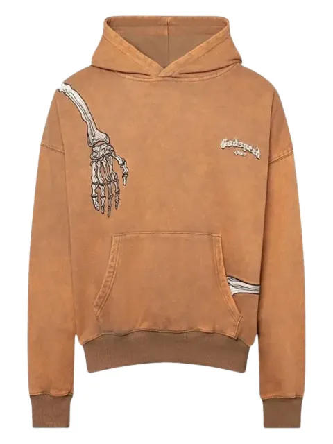 GODSPEED skeleton graphic hoodie Brown 38430LWV