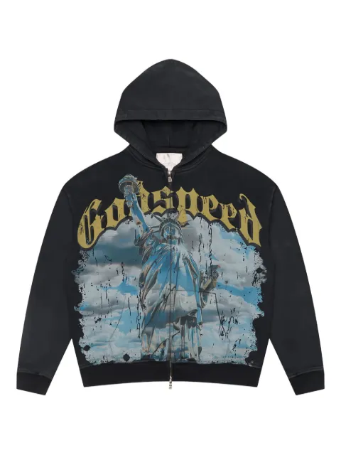 GODSPEED chrome liberty zip hoodie Blue SZJPMNX1