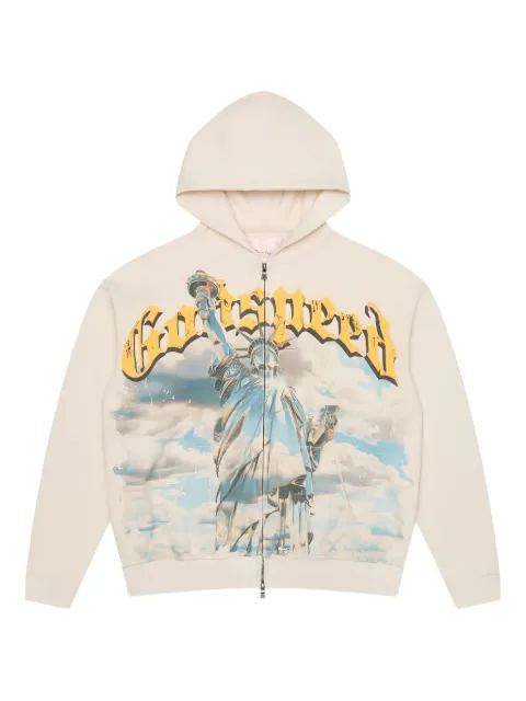 GODSPEED Chrome Liberty zip hoodie Neutrals I7P00366