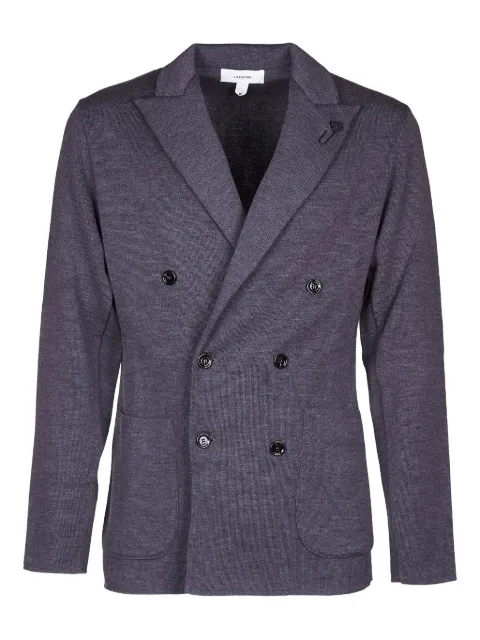Lardini double-breasted knitted blazer Grey CNLJM57CN65000930