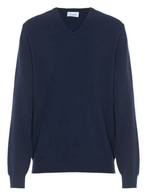 Malo V-neck cashmere sweater Blue UXB111F1K02