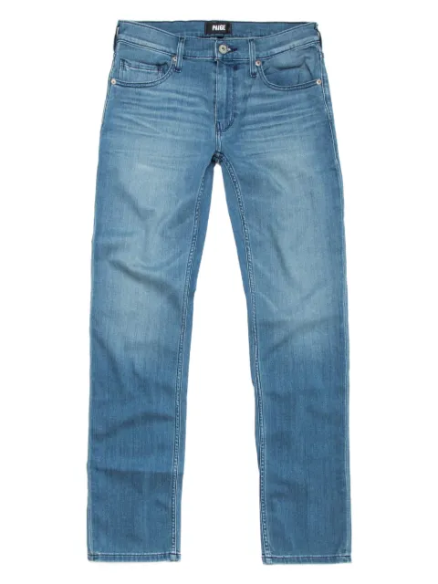 PAIGE back patch straight-leg jeans Blue M655697D203
