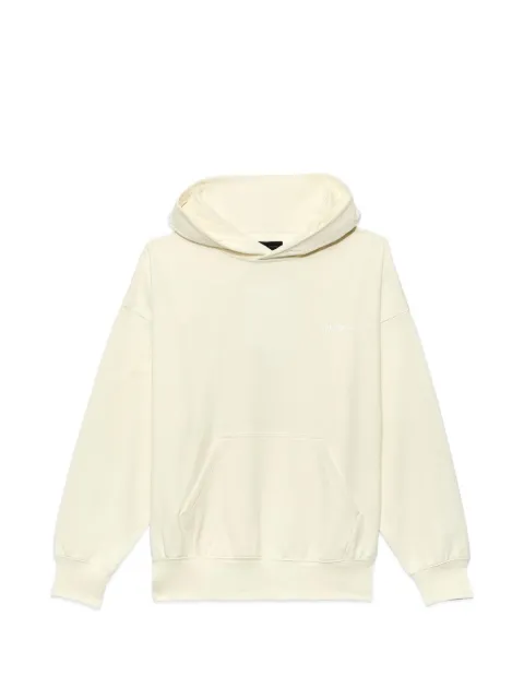 Purple Brand logo-print cotton hoodie White P401HFCM724