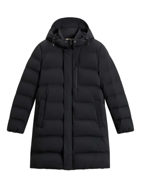 Woolrich Matt stretch hooded puffer coat Blue CFWOOU2089MRUT3107