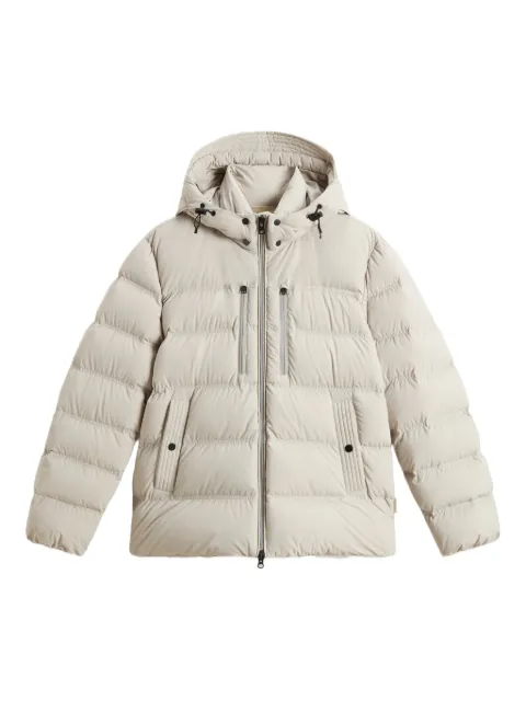 Woolrich hooded stretch puffer jacket Grey CFWOOU2088MRUT3107