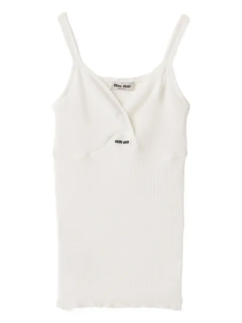 Miu Miu ribbed-knit top White MMV306SOOO18IL
