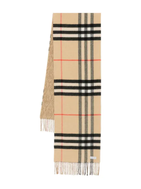 Burberry double-sided cashmere scarf Neutrals 8113928