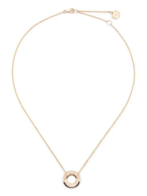 SHAY 18CT yellow gold diamond and emerald orbit necklace Gold 108456SN651