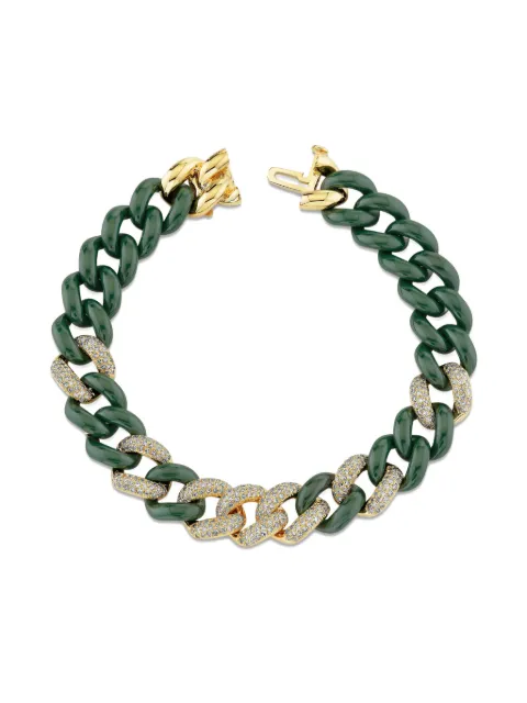 SHAY 18CT yellow gold essential link diamond bracelet Gold 107667SB324
