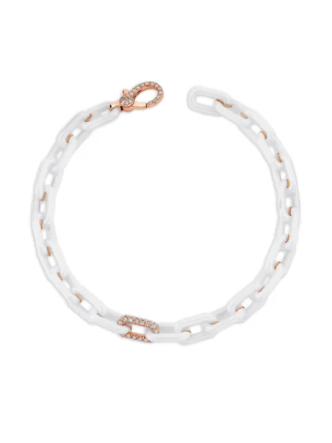 SHAY 18CT rose gold mini cable-link diamond bracelet Pink 108052SB521