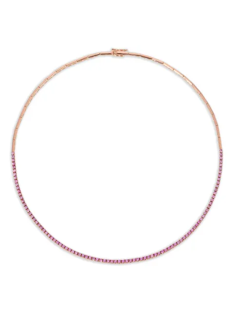 Anita Ko 18CT rose gold pink sapphire necklace Gold AKNAUDPSRG