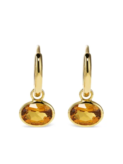 By Pariah 14CT gold Orbit citrine hoop earrings Gold BPPF23EA05CI14K