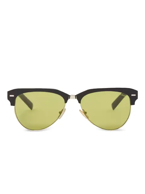 Miu Miu Eyewear acetate gold-detail sunglasses Black 0MU09ZS