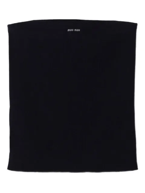 Miu Miu intarsia-logo top Blue MMV311SOOO18HY
