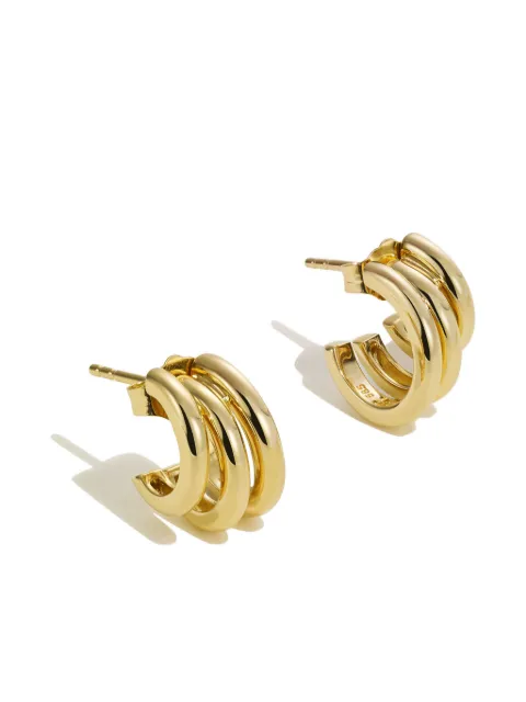 By Pariah 14CT gold stack earrings Gold BPPS25E04G14K