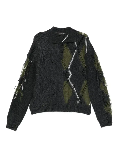 Andersson Bell cable-knit polo shirt ATB1346M