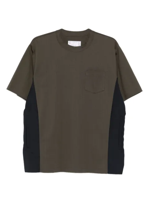 sacai panelled pocket T-shirt Green 2503872M