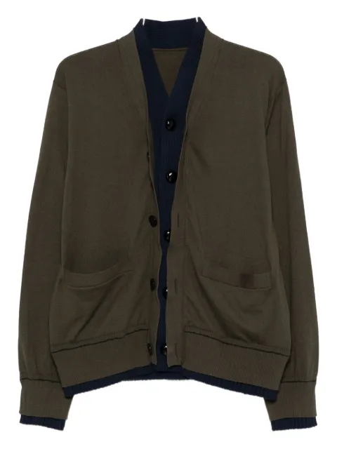 sacai buttoned pocket cardigan Green 2503791M