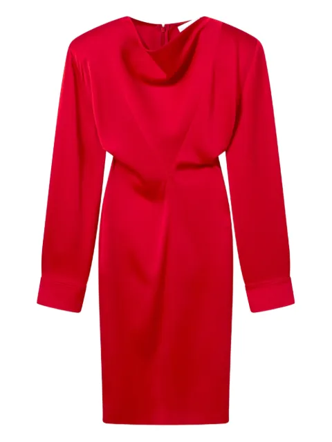 Stella McCartney cowl-neck draped midi dress Red 6A05863FU302