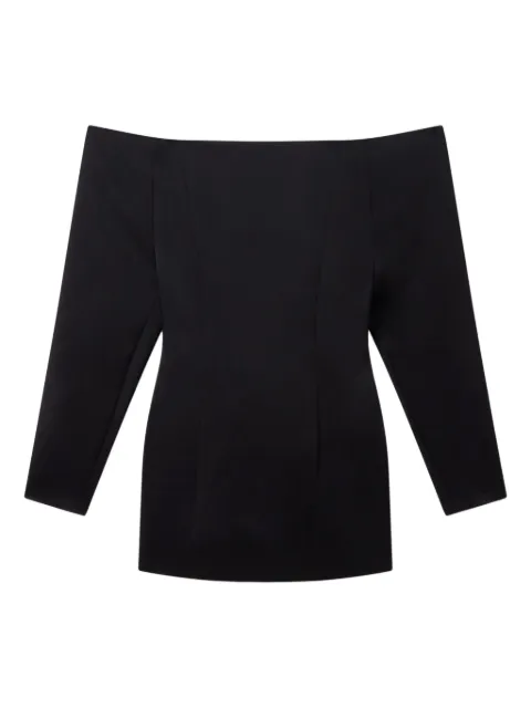 Stella McCartney off-shoulder long-sleeve mini dress Black 6A05923FU302