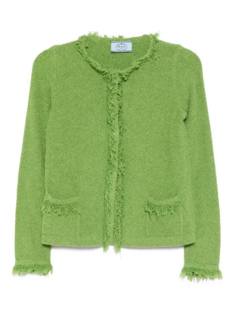 Prada Pre-Owned textured cardigan Green CSVM8801
