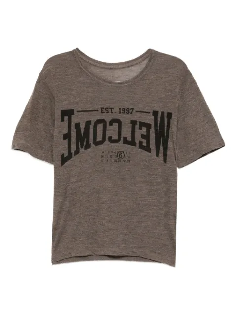 MM6 Maison Margiela wool t-shirt Brown SH0GC0055M20123