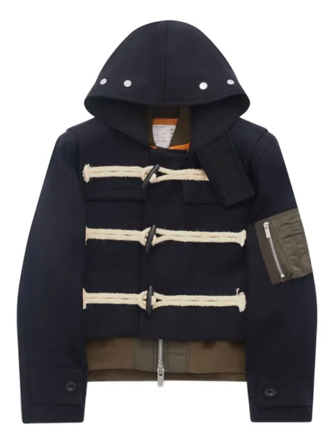 sacai toggle-fastening hooded jacket Blue 2508069