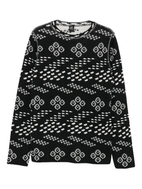 Gianfranco Ferré Pre-Owned 1990s geometric-print sweater Black GF250RS