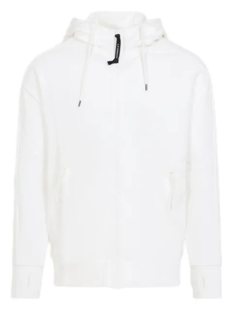 C.P. Company goggle-detail zip-up hoodie White RCCMSS715A005086W103