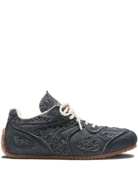 Axel Arigato Slow Runner frayed-denim sneakers Black F3597001