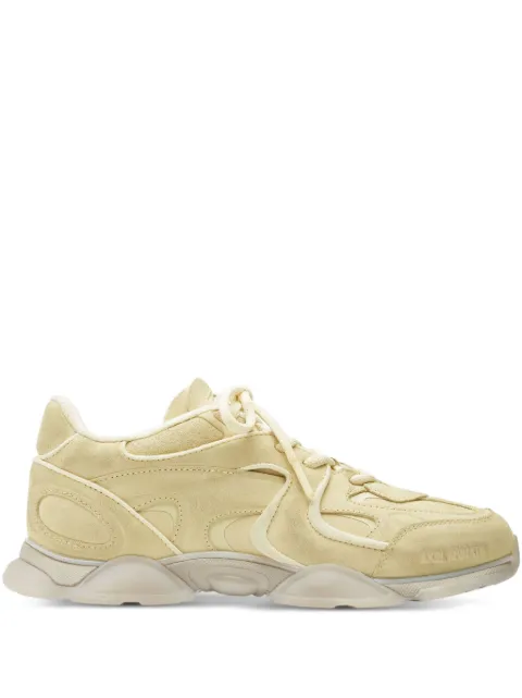 Axel Arigato leather panelled lace-up sneakers Yellow F3490006