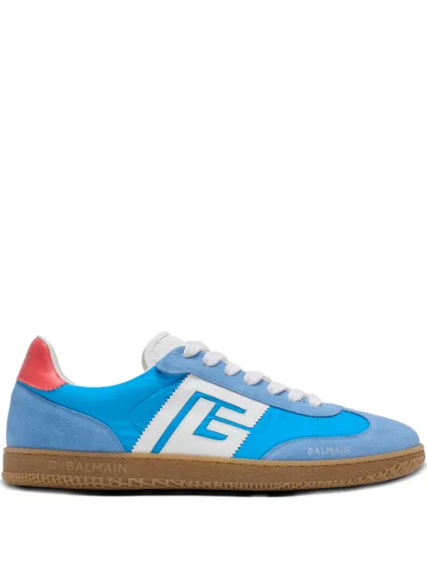 Balmain Swan leather suede sneakers Blue FM0VI360TSHB